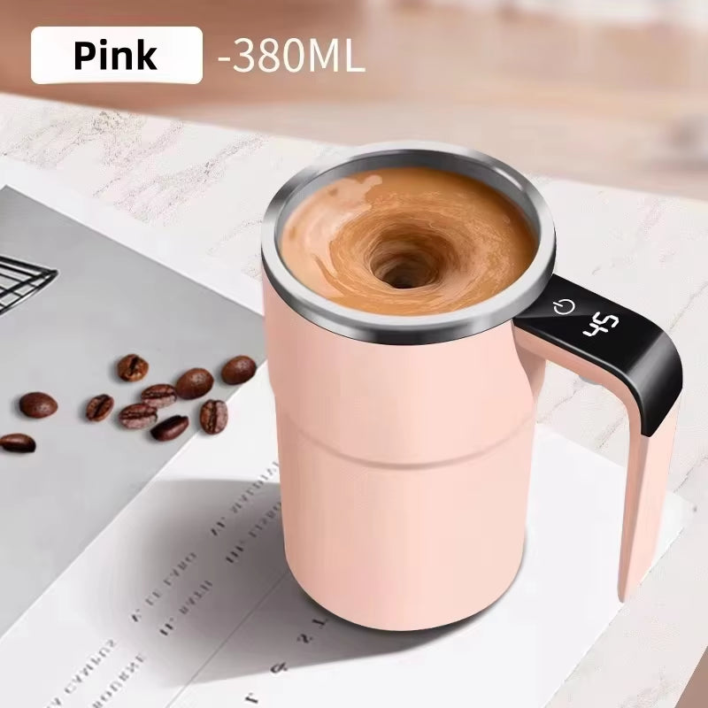 380ML Mini Electric Coffee Self Mixing Mug IP67 Waterproof Food Safe Coffee Mug USB Rechargeable Automatic Magnetic Cup for Tea